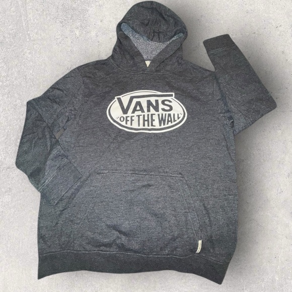 Youth Vans Off The Wall Dark Heather Gray  Hoodie - Picture 10 of 10